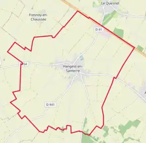 Poziția localității Hangest-en-Santerre