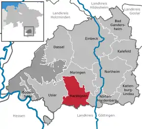Poziția localității Hardegsen