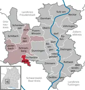 Poziția localității Hardt