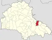 Localizarea în cadrul județului