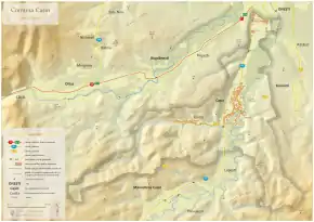 Harta comunei Cașin