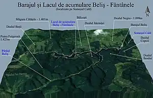 Reprezentare 3D pentru Beliș - Fântânele