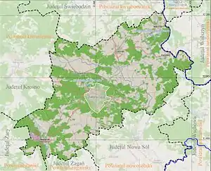 Zielona Góra se află în Județul Zielona Góra