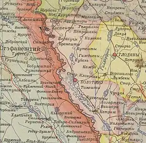 Raionul pe o hartă din 1950.