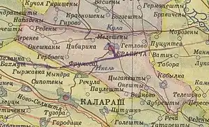 Raionul pe o hartă din 1950.