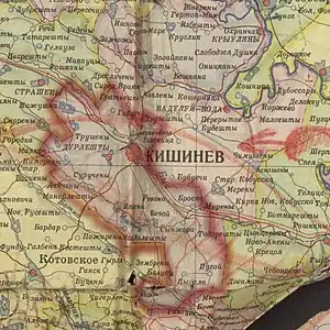 Raionul pe o hartă din 1950.