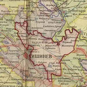 Raionul pe o hartă din 1950.