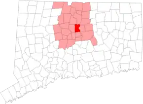 Poziția localității Hartford