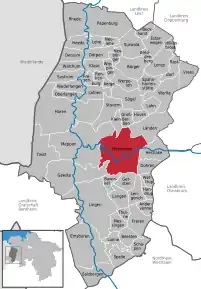 Poziția localității Haselünne