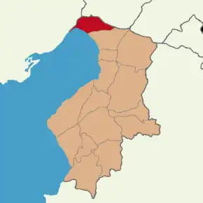 Poziția localității Erzin