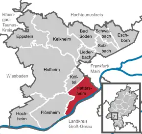 Poziția localității Hattersheim am Main