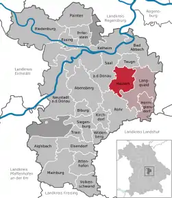 Poziția localității Hausen