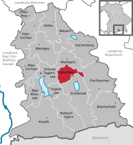 Poziția localității Hausham