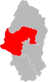 Arondismentul Thann-Guebwiller în cadrul departamentului Haut-Rhin