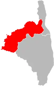 Arondismentul Calvi în cadrul departamentului Haute-Corse