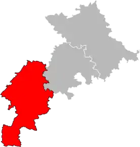 Arondismentul Saint-Gaudens în cadrul departamentului Haute-Garonne