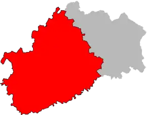 Arondismentul Vesoul în cadrul departamentului Haute-Saône