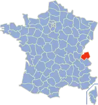 Poziția regiunii Haute-Savoie