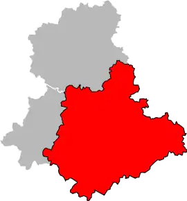 Arondismentul Limoges în cadrul departamentului Haute-Vienne