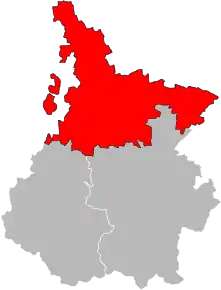 Arondismentul Tarbes în cadrul departamentului Hautes-Pyrénées