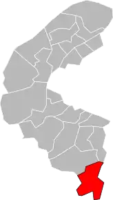 Poziția localității Cantonul Antony