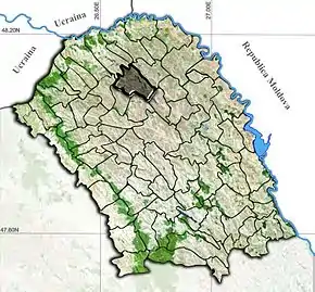 Amplasarea în cadrul județului