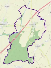 Poziția localității Havrincourt