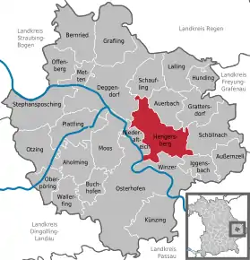 Poziția localității Hengersberg