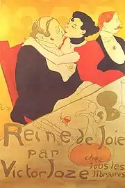 Reine de joie (Regina bucuriei), ilustrare de copertă de carte de Henri de Toulouse-Lautrec (1892) despre o prostituată din Paris