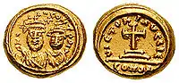 Heraclius I (575 - 641) și fiul său Constantin al III-lea (612 - 641)