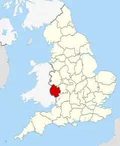Poziția localității Herefordshire