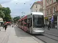 Tramvai Stadler Rail circulând pe Herrengasse