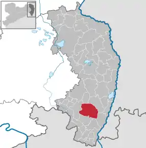 Poziția orașului Herrnhut pe harta districtului Görlitz