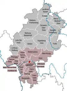 Poziția localității Offenbach am Main