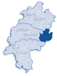 Poziția regiunii Fulda