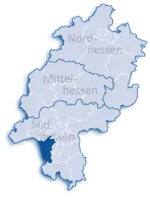 Poziția regiunii Districtul Groß-Gerau