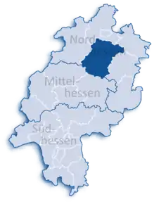 Poziția regiunii Districtul Schwalm-Eder