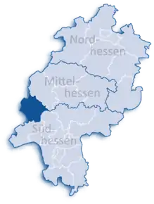 Poziția regiunii Districtul Limburg-Weilburg