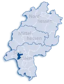 Poziția regiunii Districtul Main-Taunus