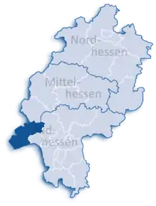 Poziția regiunii Districtul Rheingau-Taunus Rheingau-Taunus-Kreis