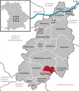 Poziția localității Hettenshausen