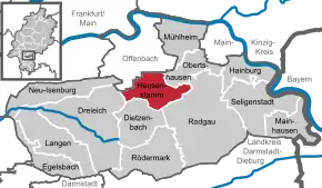 Poziția localității Heusenstamm