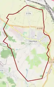 Poziția localității Heyrieux