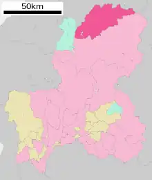 Poziția localității Hida