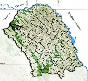 Amplasarea în cadrul județului