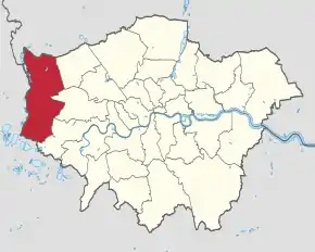 Poziția localității Hillingdon