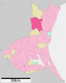 Poziția localității Hitachiomiya