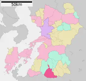 Poziția localității Hitoyoshi