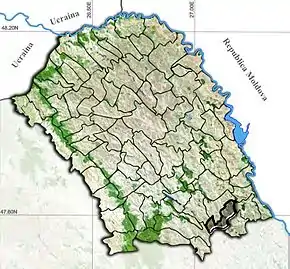 Amplasarea în cadrul județului