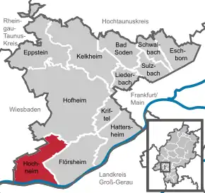 Poziția localității Hochheim am Main